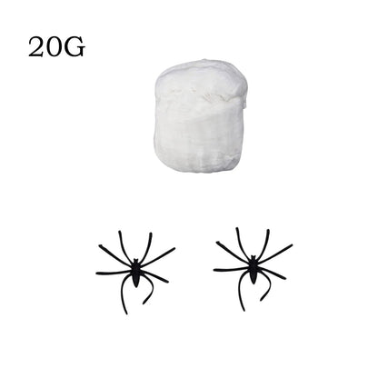New 2024 Luminous Spider Webs Glow In The Dark Spider Webs Decorations Stretch Spider Webs With Fake Spider Halloween Cobwebs - Japan 4 All