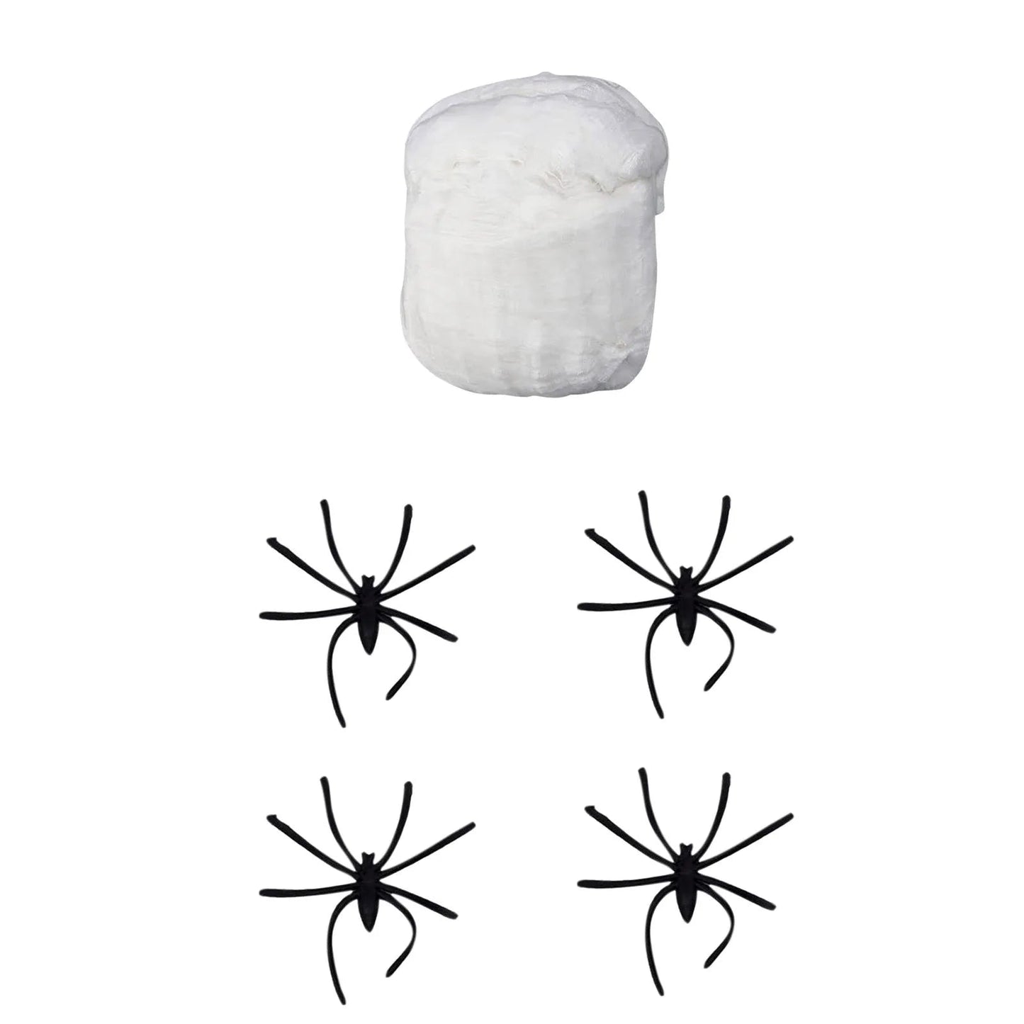 New 2024 Luminous Spider Webs Glow In The Dark Spider Webs Decorations Stretch Spider Webs With Fake Spider Halloween Cobwebs - Japan 4 All
