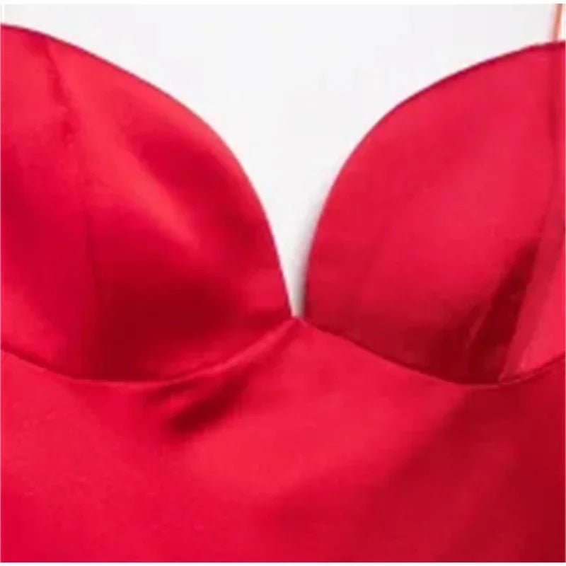 Party Solid Women Long Dresses Sexy A Line Backless Sleeveless Female Dress 2025 Summer Elegant Evening Satin Lady Robes - Japan 4 All