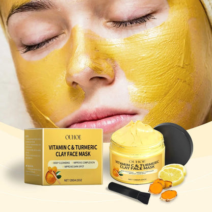 Vitamin C Exfoliating facial mask Turmeric Exfoliating facial mask Improve Pore Deep Cleaning facial mask Apply facial mask - Japan 4 All